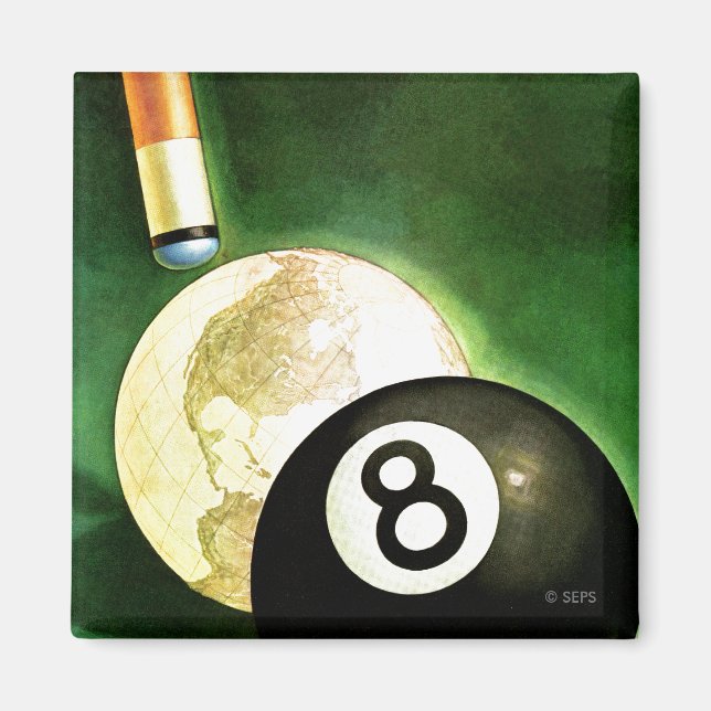 World as Cue Ball Magnet (Front)