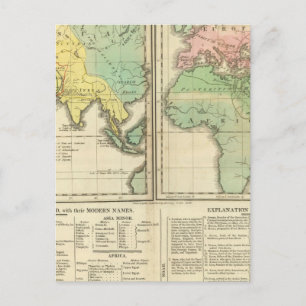 World as Known to the Ancients Division Postcard