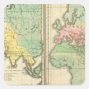 World as Known to the Ancients Division Square Sticker