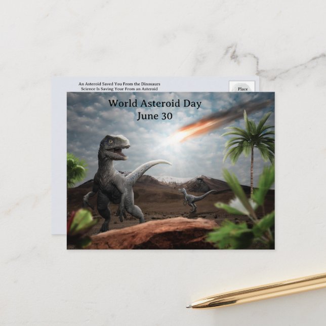 World Asteroid Day Postcard (Front/Back In Situ)