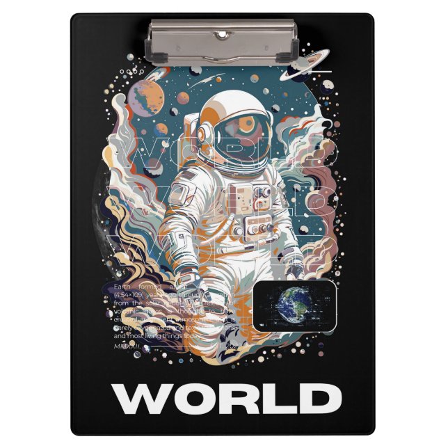 World Astronaut design Clipboard (Front)