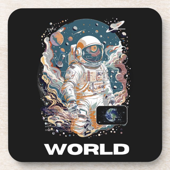 World Astronaut design Coaster (Front)