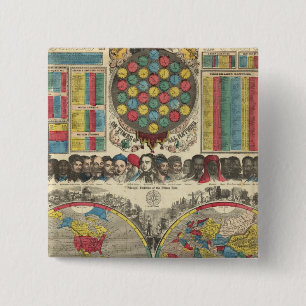 World At One View 15 Cm Square Badge