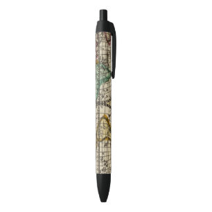 World Atlas Black Ink Pen