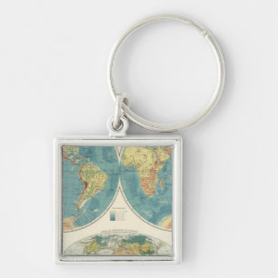World Atlas Map 2 Key Ring