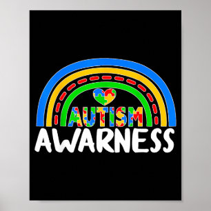 World autism awareness 2 april autism cute rainbow poster