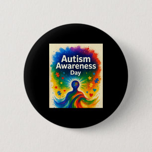 World autism awareness day april 2 6 cm round badge