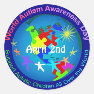 World Autism Awareness Day Classic Round Sticker
