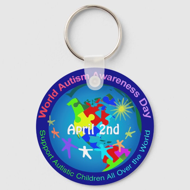 World Autism Awareness Day Key Ring (Front)