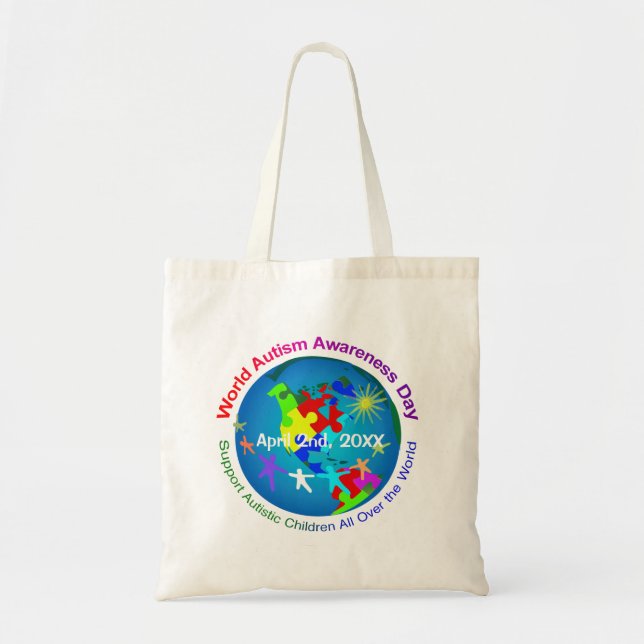 World Autism Awareness Day Tote Bag (Front)