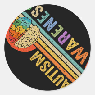 World Autism Awareness Neurodiversity Autistic Apr Classic Round Sticker