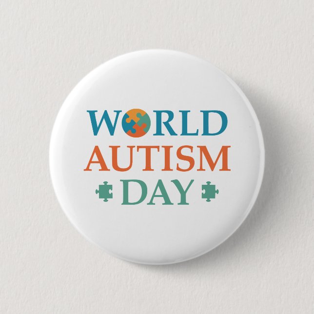 World Autism Day 6 Cm Round Badge (Front)