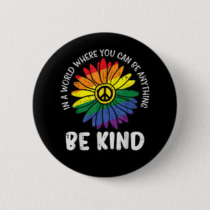 World Be Kind Rainbow 6 Cm Round Badge