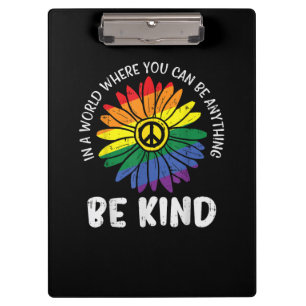 World Be Kind Rainbow Clipboard