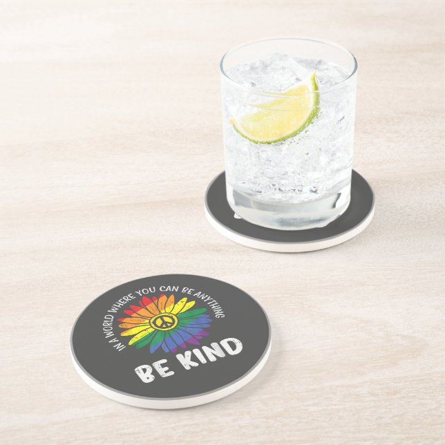 World Be Kind Rainbow Coaster (Side)