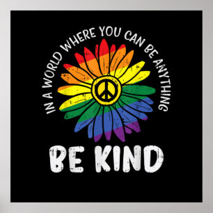 World Be Kind Rainbow Poster