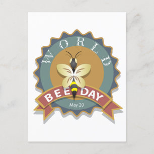 World Bee Day May 20 Postcard