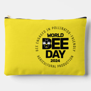 World Bee Day Yellow Black Pollinator Accessory Pouch