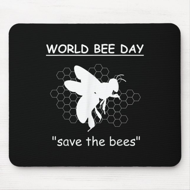 World Bee Days - Save The Bees - Environmental Mouse Pad (Front)