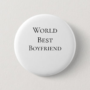 World best boyfriend husband man valentine's day m 6 cm round badge