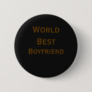 World best boyfriend husband man valentine's day m 6 cm round badge