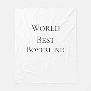 World best boyfriend husband man valentine's day m fleece blanket