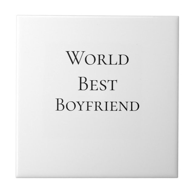 World best boyfriend husband man valentine's day m tile (Front)