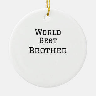 World best brother add name text sports text simpl ceramic tree decoration