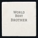 World best brother add name text sports text simpl stone coaster<br><div class="desc">design</div>