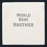 World best brother add name text sports text simpl stone coaster<br><div class="desc">design</div>