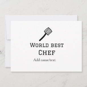 World best chef add name text cooking best barbecu invitation