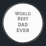 World best dad ever fat add name text sports text  hockey puck<br><div class="desc">design</div>