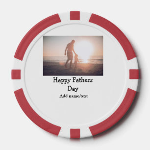 World best dad ever fat add name text sports text poker chips