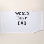 World best DAD FATHER add name text sports text  Beach Towel<br><div class="desc">design</div>