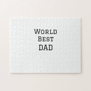 World best DAD FATHER add name text sports text Jigsaw Puzzle