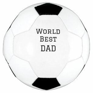 World best DAD FATHER add name text sports text  Soccer Ball