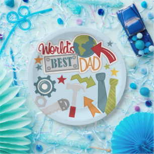 World Best Dad Paper Plate