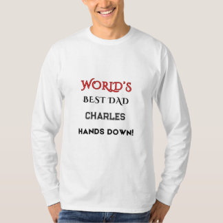 World Best DAD Personalised Name T-Shirt
