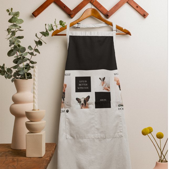 World Best Dog Mum | Collage Dog Photo Apron (Creator Uploaded)