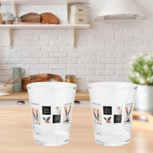 World Best Dog Mum Collage Dog Photo Shot Glass