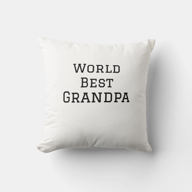 World best Grandpa add name text sports text simpl Cushion (Front)