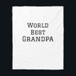World best Grandpa add name text sports text simpl Fleece Blanket<br><div class="desc">design</div>