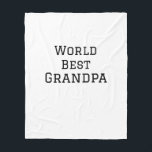 World best Grandpa add name text sports text simpl Fleece Blanket<br><div class="desc">design</div>
