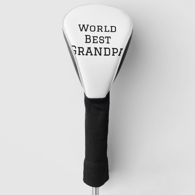 World best Grandpa add name text sports text simpl Golf Head Cover (Front)