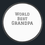 World best Grandpa add name text sports text simpl Hockey Puck<br><div class="desc">design</div>