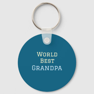 World best Grandpa add name text sports text simpl Key Ring
