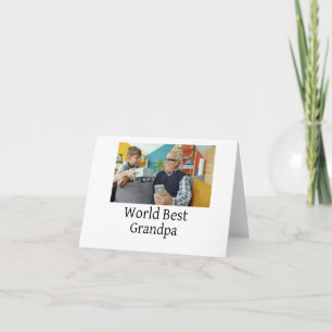 World best Grandpa add name text sports text simpl Thank You Card