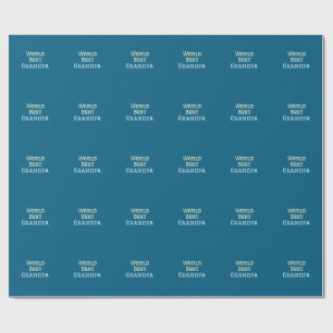 World best Grandpa add name text sports text simpl Wrapping Paper
