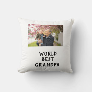 World best Grandpa photo name father's day grandpa Cushion