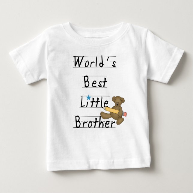 World Best Little Brother Baby T-Shirt (Front)